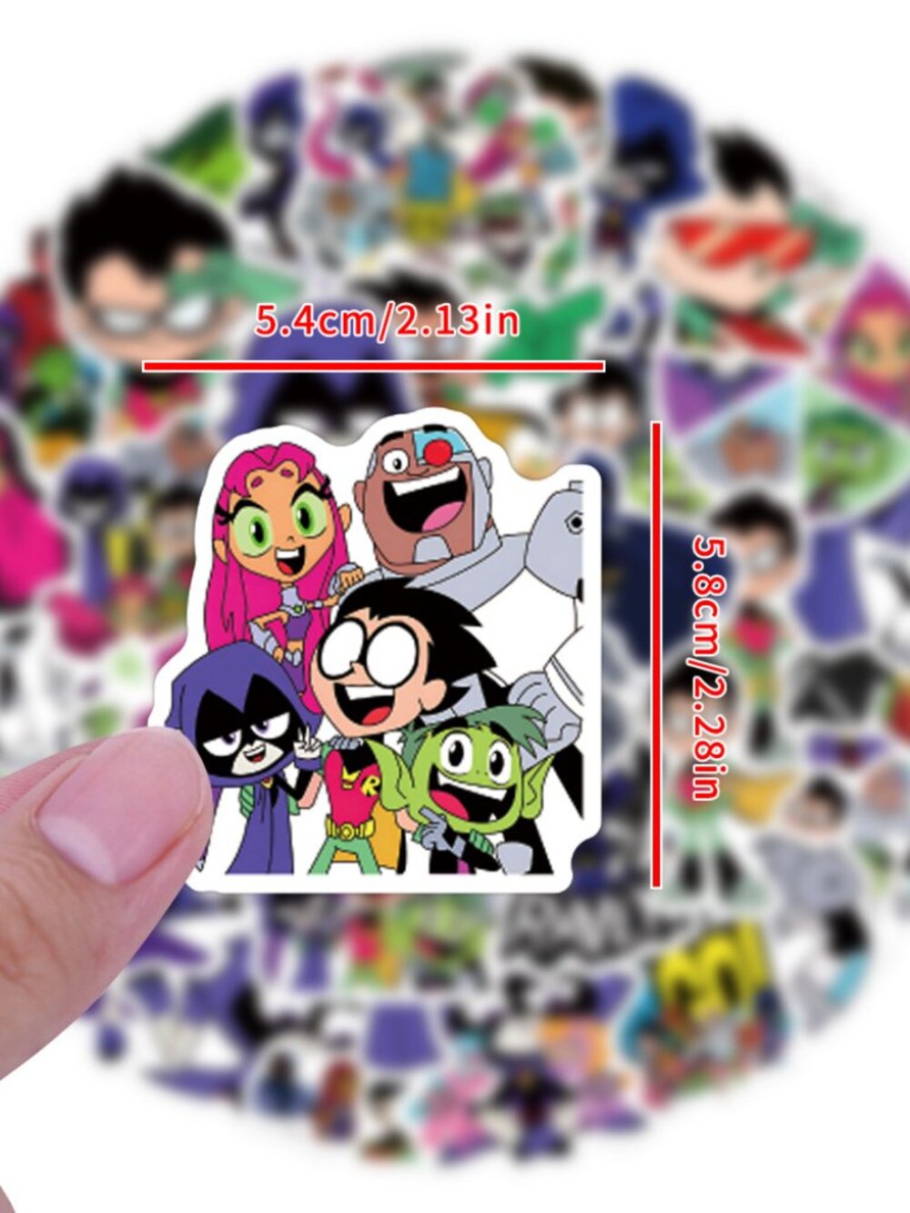 60PCS Teen Titans Stickers Waterproof PVC Vinyl Laptop Luggage Water Bottle Set - Picture 4 of 5